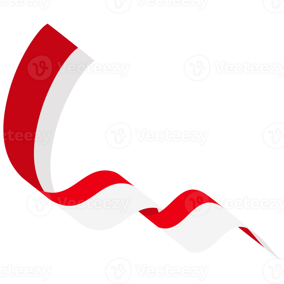 The red and white flag folded and fluttered like a ribbon png