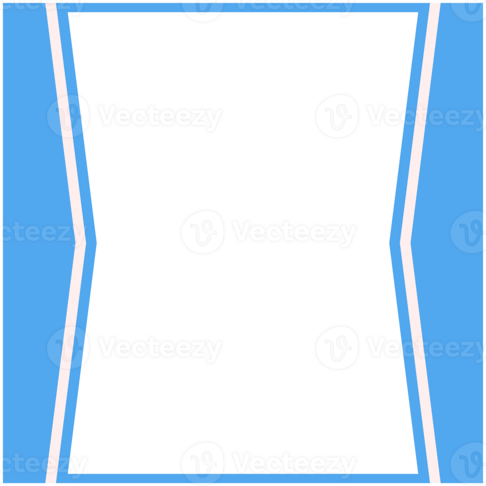 Blue And White Frame Basic Shape png
