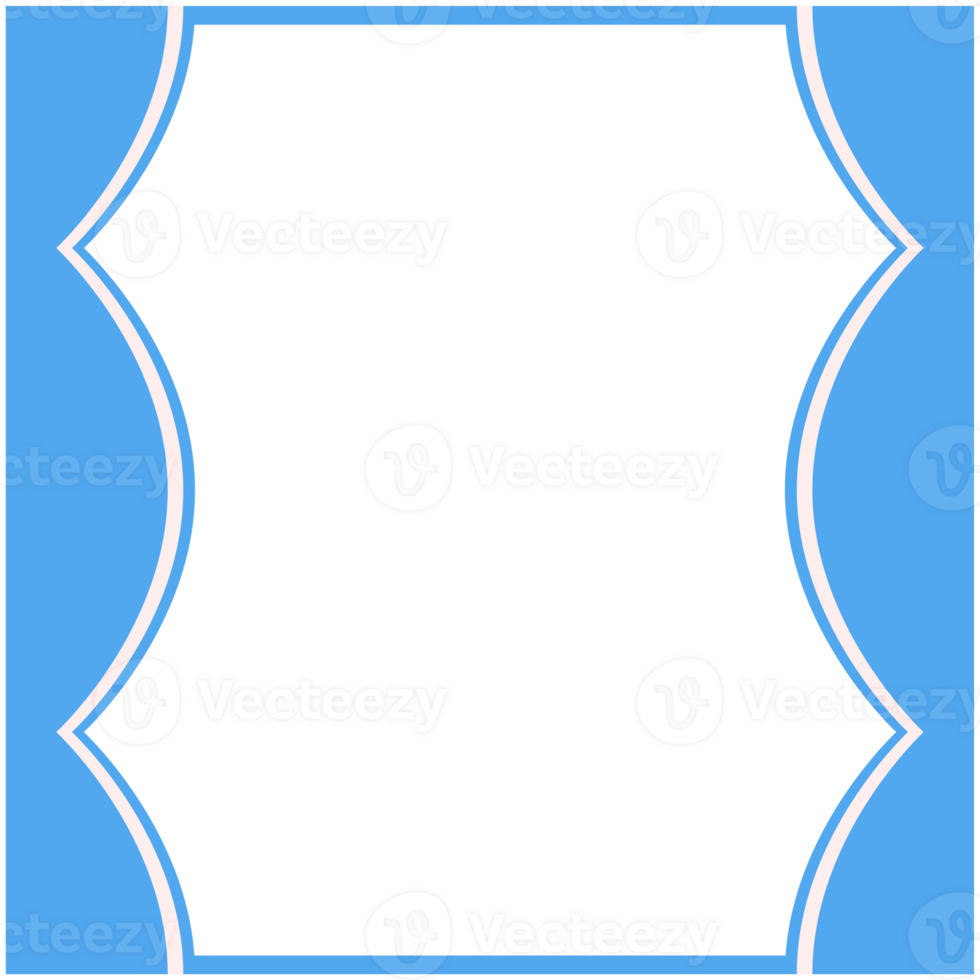 Blue And White Frame Basic Shape png