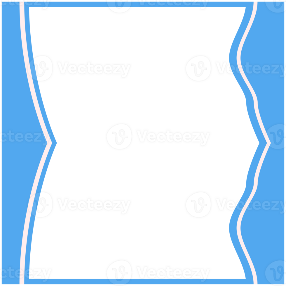Blue And White Frame Basic Shape png