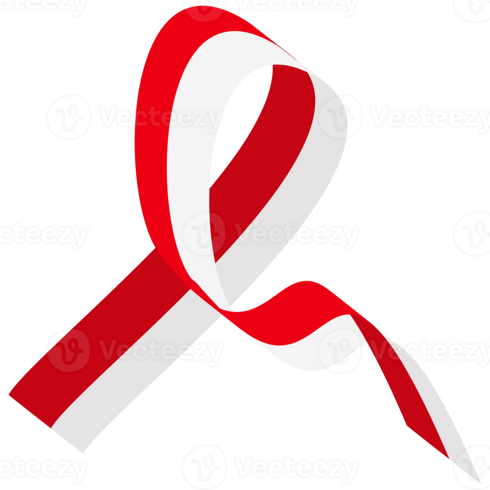 The red and white flag folded and fluttered like a ribbon png