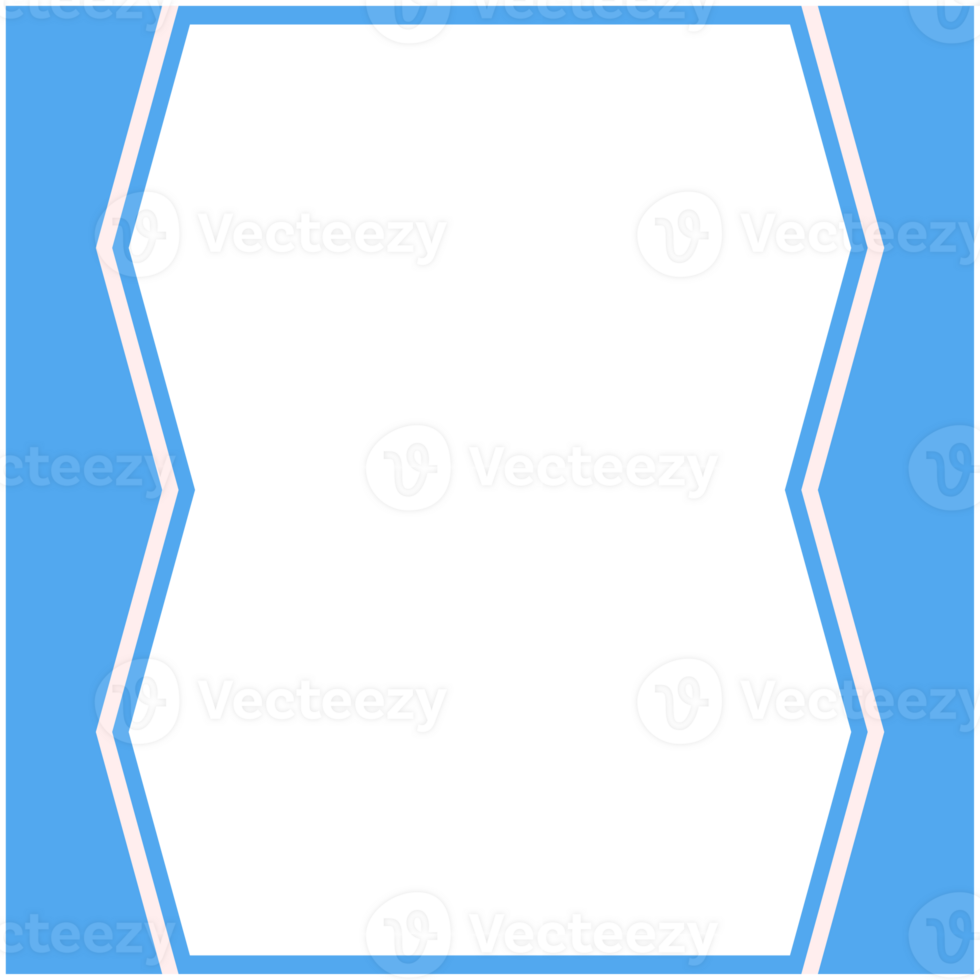 Blue And White Frame Basic Shape png