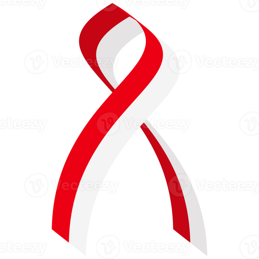 The red and white flag folded and fluttered like a ribbon png