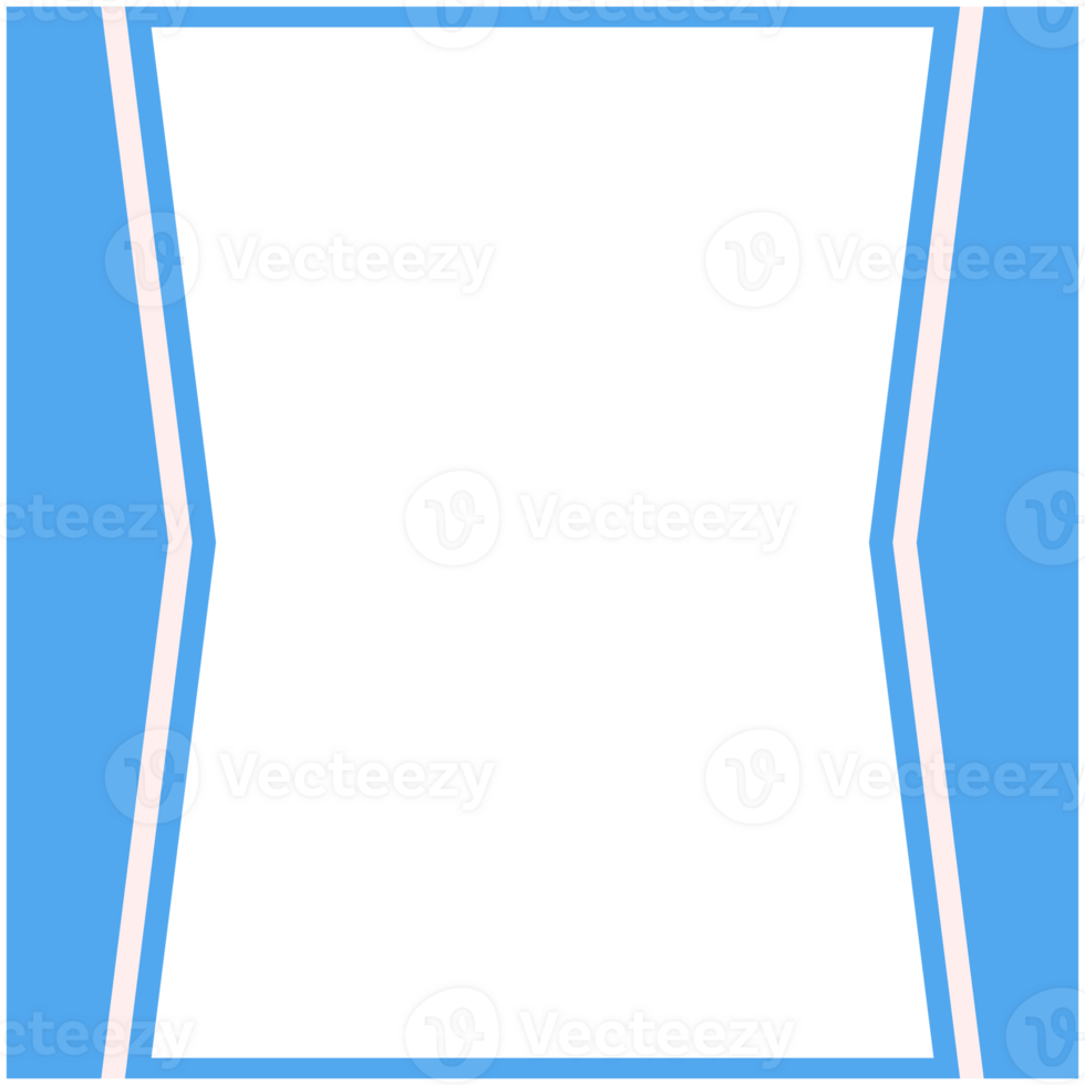 Blue And White Frame Basic Shape png