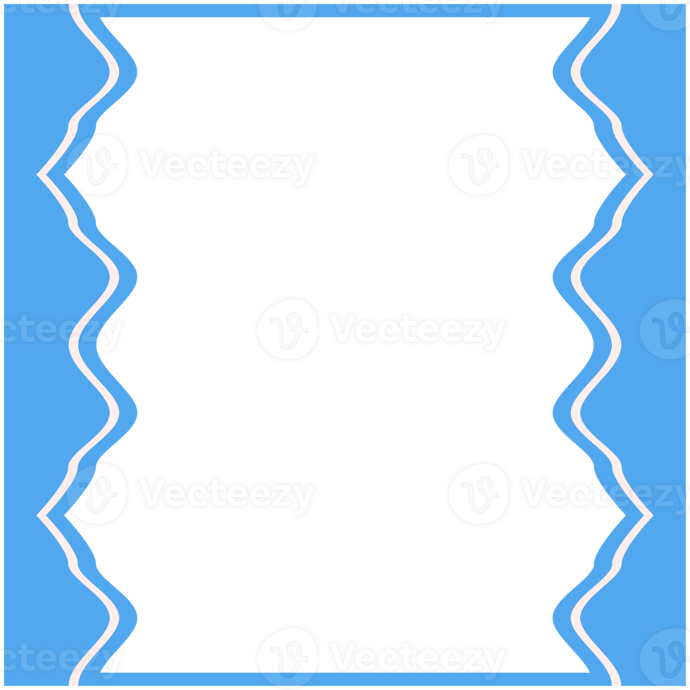 Blue And White Frame Basic Shape png