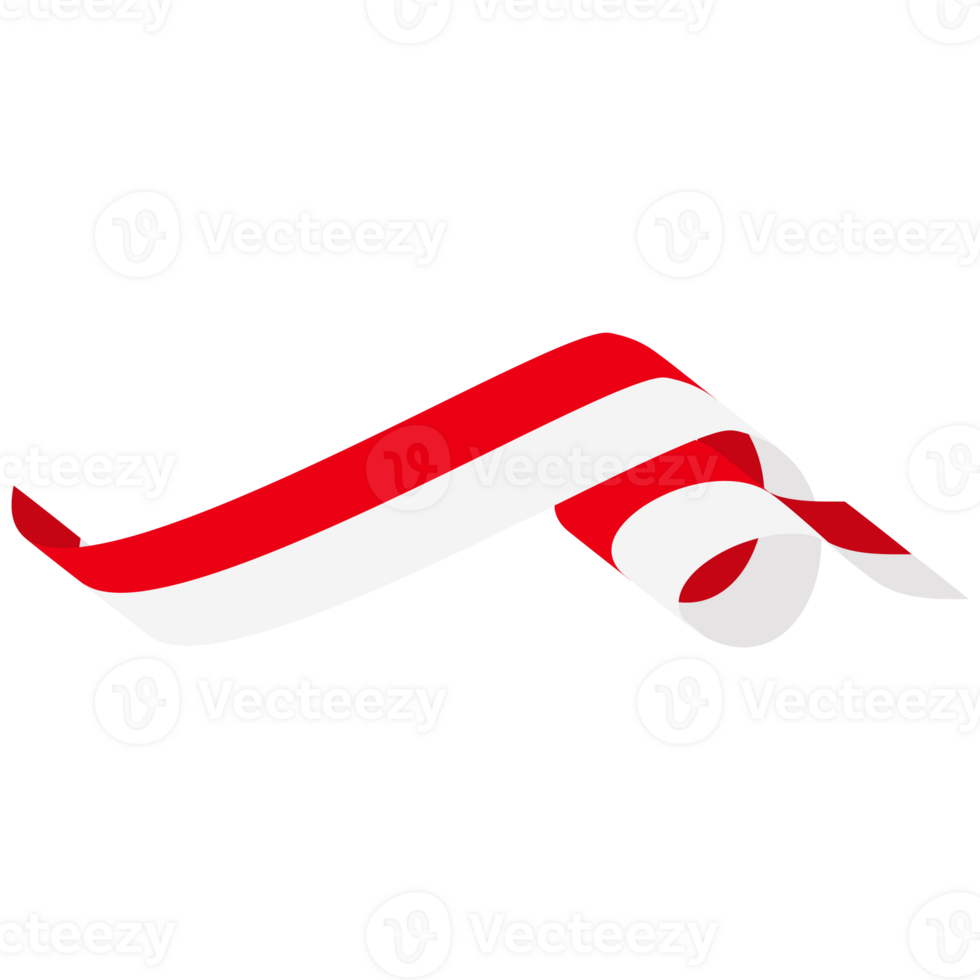 The red and white flag folded and fluttered like a ribbon png