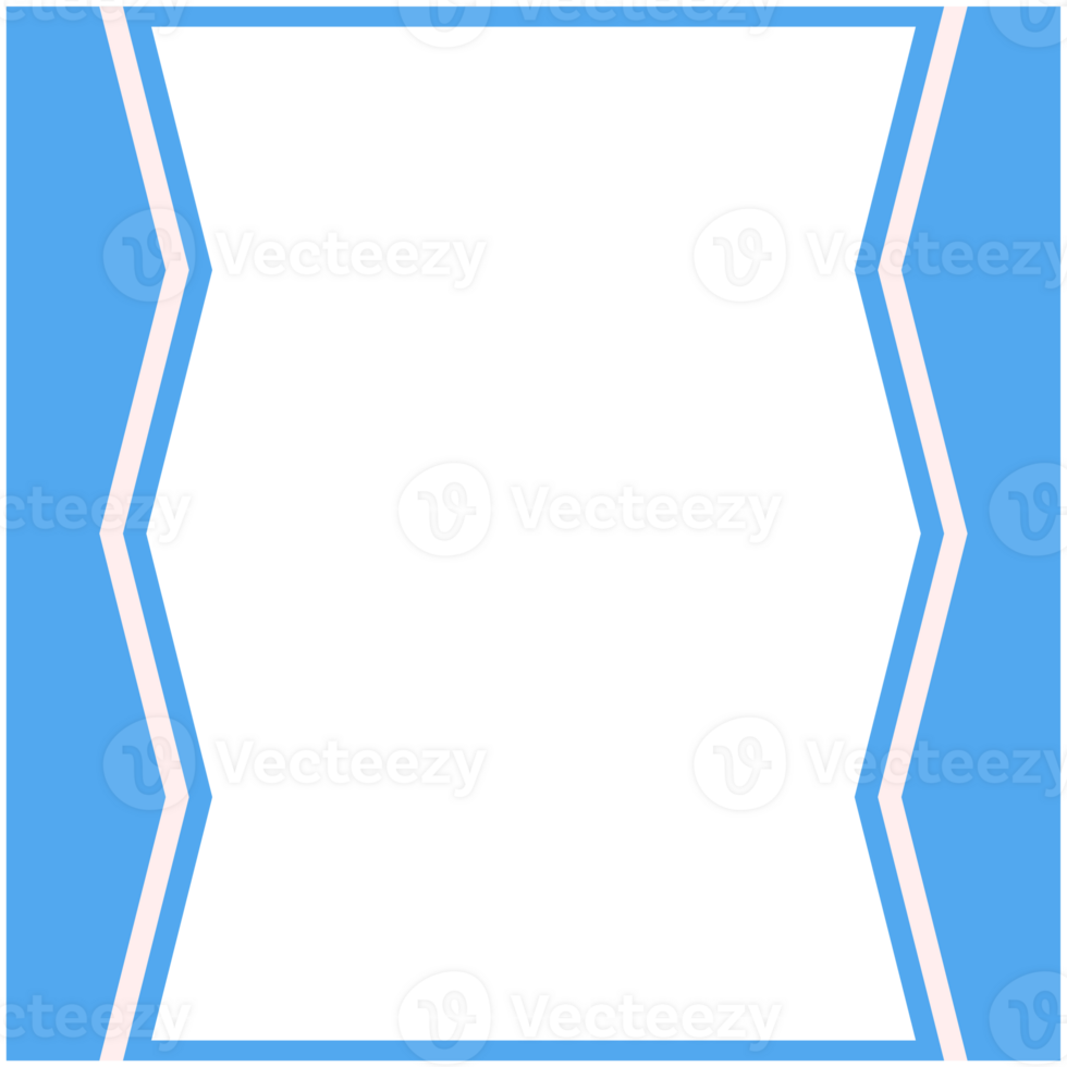Blue And White Frame Basic Shape png