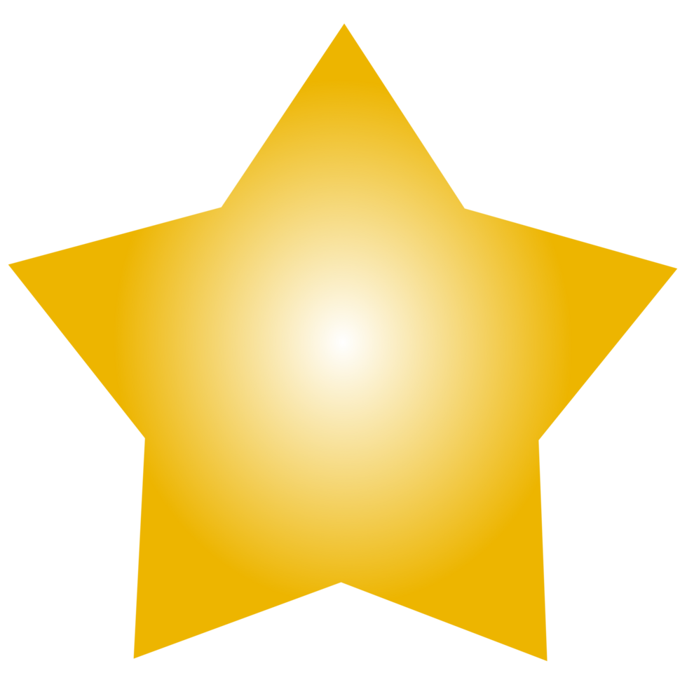 yellow 3d star png