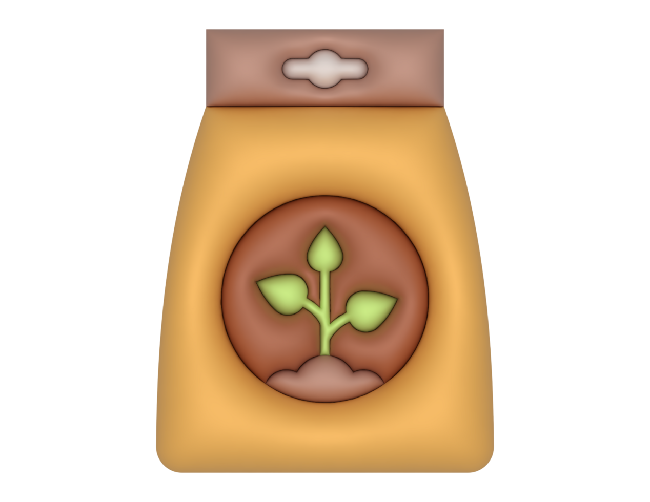 3d Plantation Seed Or Fertilizer Package png