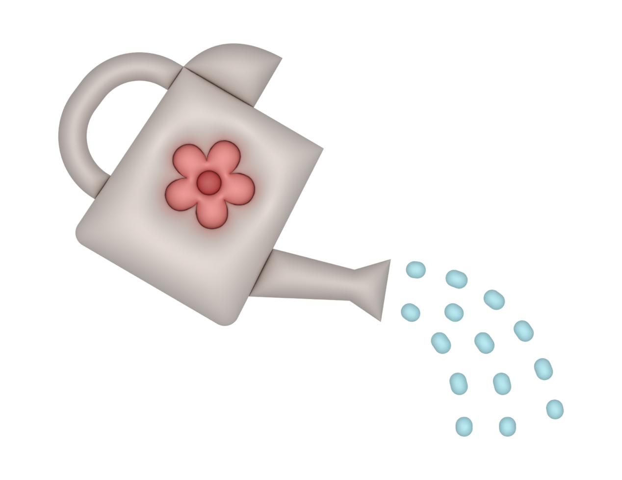 3d Watering Can And Gardening png