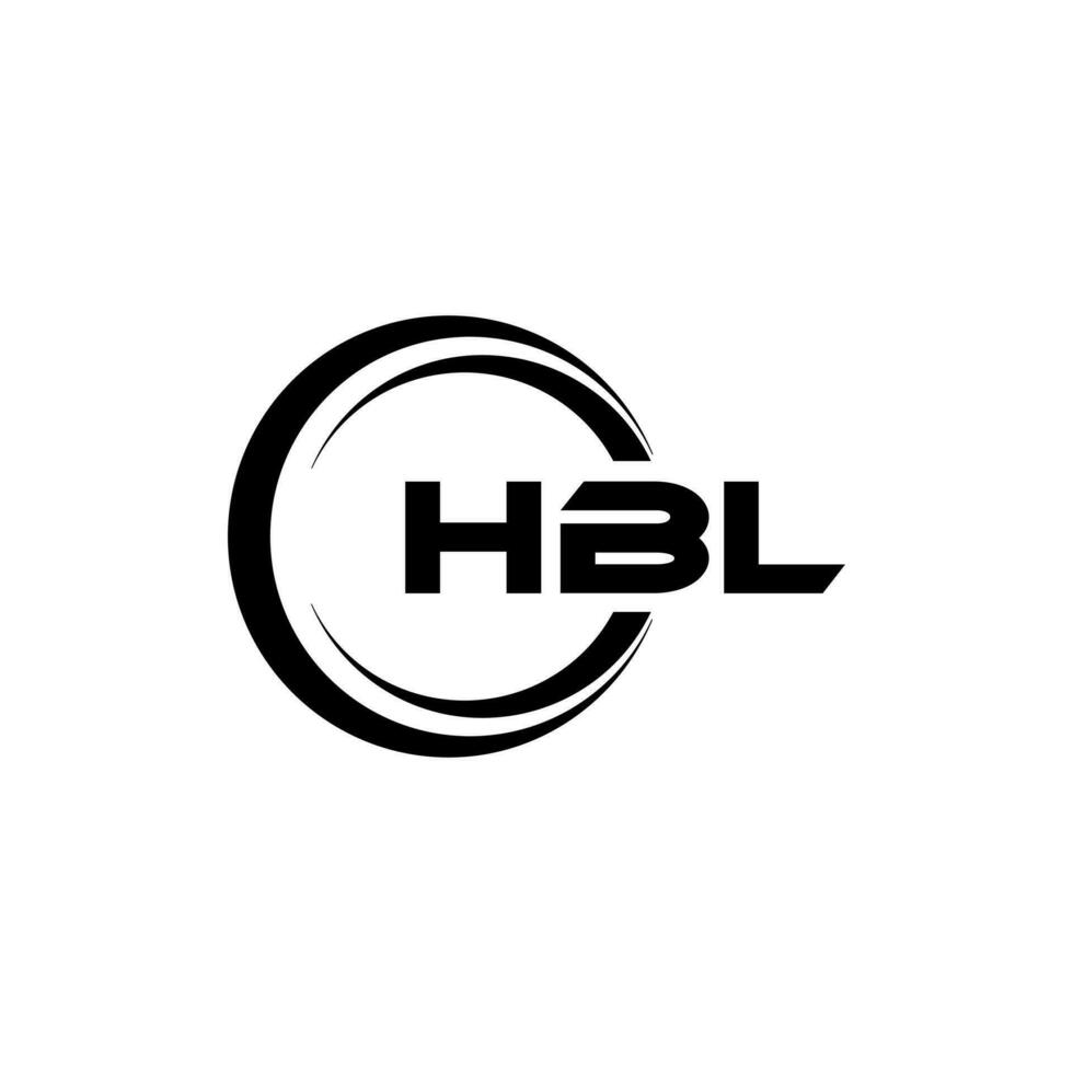 hbl logo diseño, inspiración para un único identidad. moderno elegancia y creativo diseño. filigrana tu éxito con el sorprendentes esta logo. vector