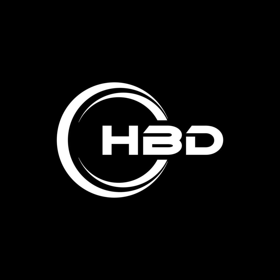 HBD Logo Design, Inspiration for a Unique Identity. Modern Elegance and Creative Design. Watermark Your Success with the Striking this Logo. vector