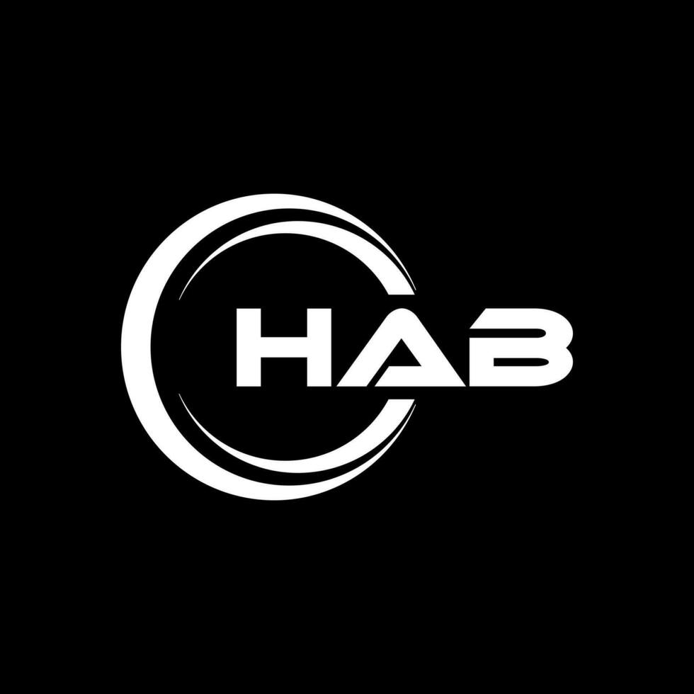 HAB Logo Design, Inspiration for a Unique Identity. Modern Elegance and Creative Design. Watermark Your Success with the Striking this Logo. vector