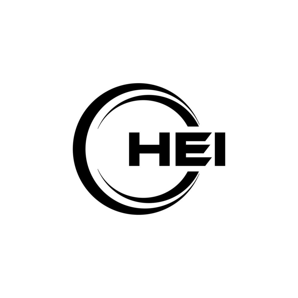 HEI Letter Logo Design, Inspiration for a Unique Identity. Modern Elegance and Creative Design. Watermark Your Success with the Striking this Logo. vector