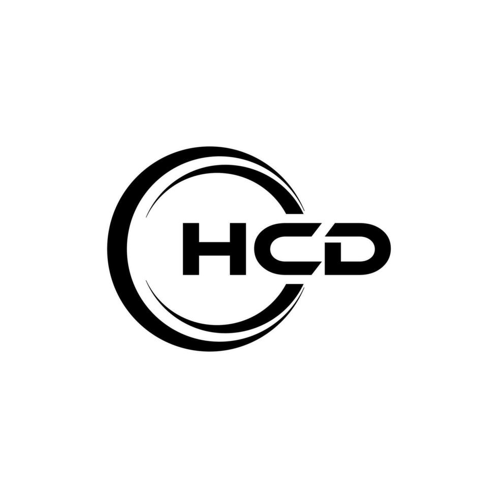 hcd letra logo diseño, inspiración para un único identidad. moderno elegancia y creativo diseño. filigrana tu éxito con el sorprendentes esta logo. vector