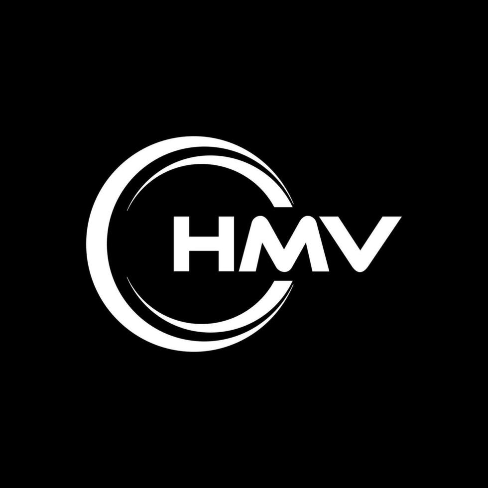 hmv logo diseño, inspiración para un único identidad. moderno elegancia y creativo diseño. filigrana tu éxito con el sorprendentes esta logo. vector