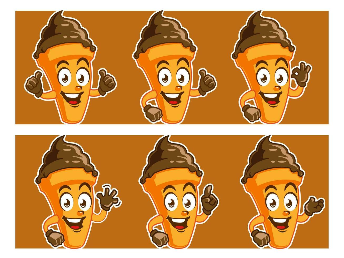 Ice cream character cartoon vector