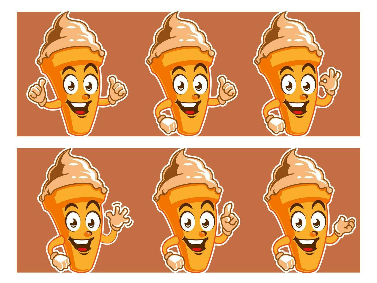 Ice cream character cartoon vector