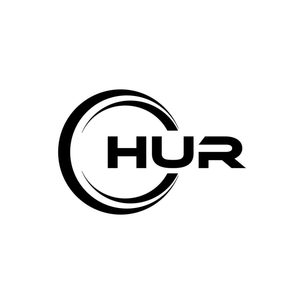 HUR Letter Logo Design, Inspiration for a Unique Identity. Modern Elegance and Creative Design. Watermark Your Success with the Striking this Logo. vector
