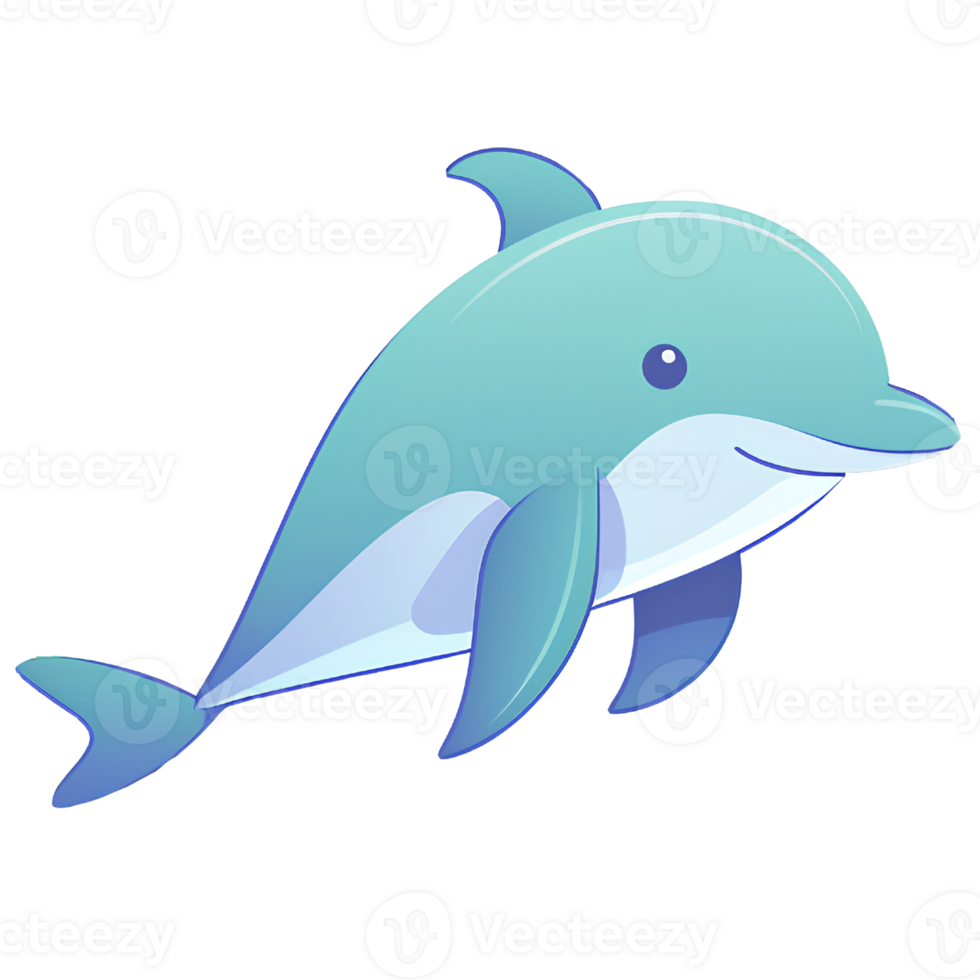 cartoon  dolphin ai generative png