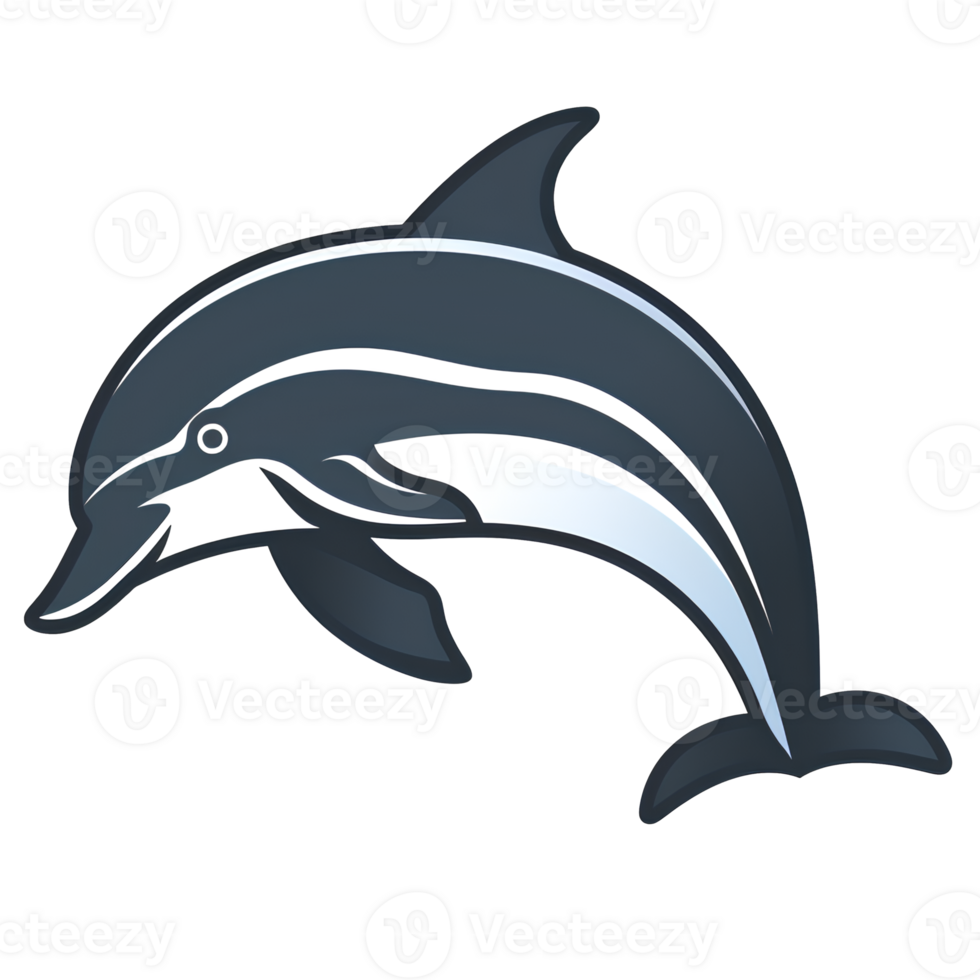 cartoon  dolphin ai generative png