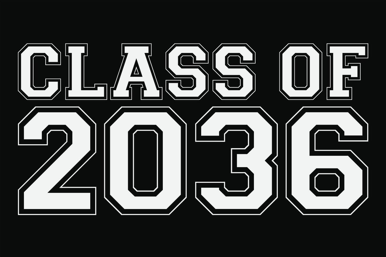 Class of 2036 Funny T-Shirt Design vector