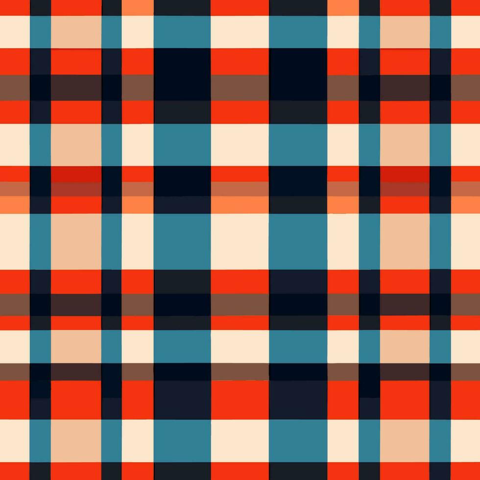 plaid checked pattern seamless fabric textured background modern design vector illustration