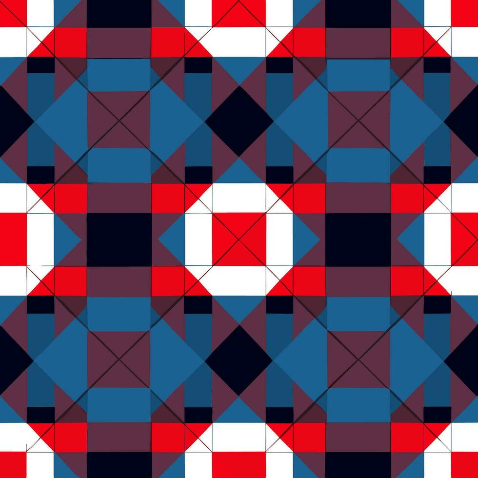 plaid checked pattern seamless fabric textured background modern design vector illustration