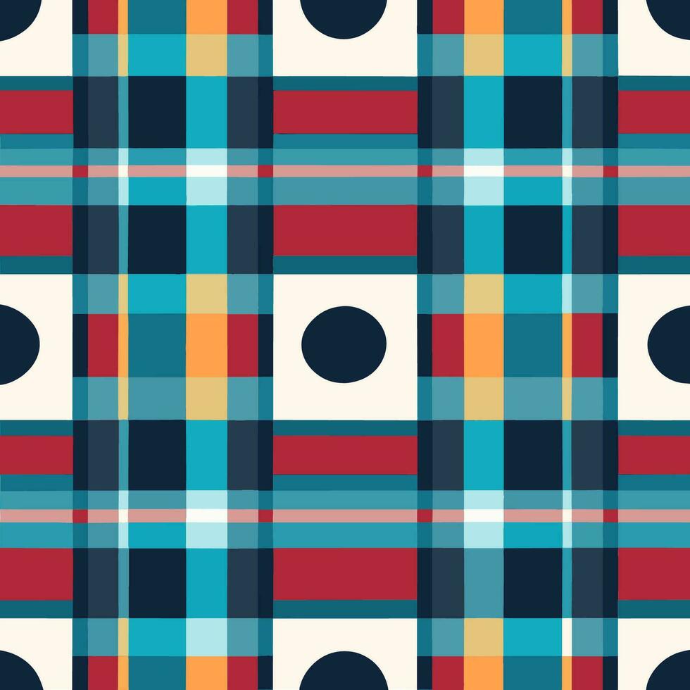 plaid checked pattern seamless fabric textured background modern design vector illustration