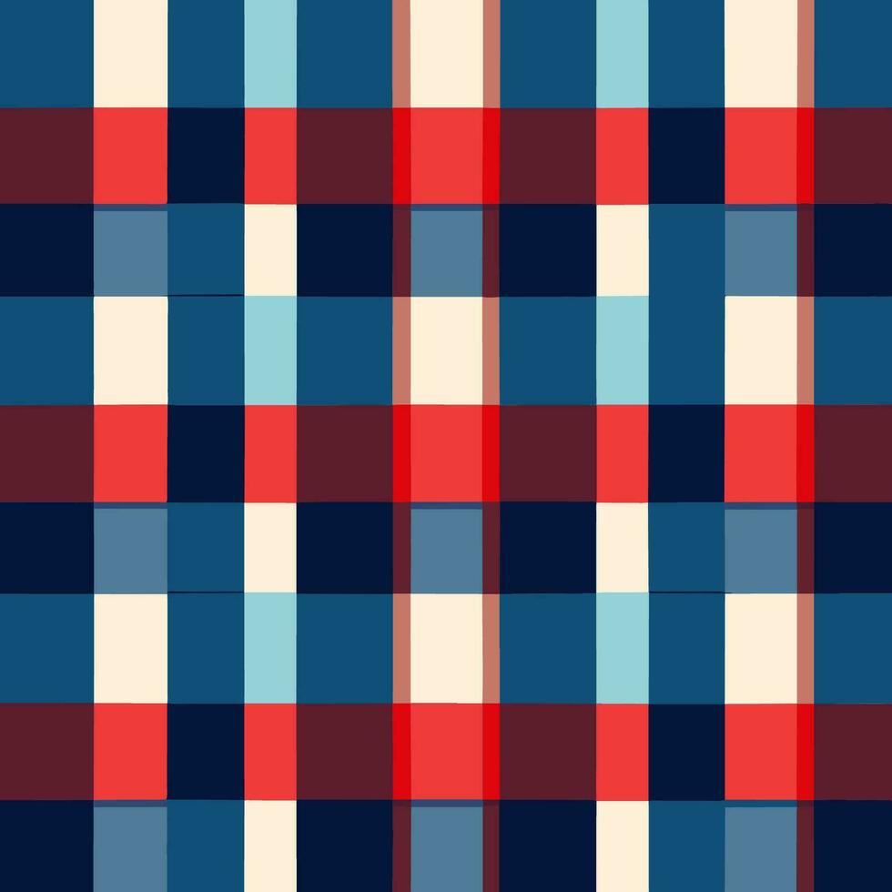 plaid checked pattern seamless fabric textured background modern design vector illustration