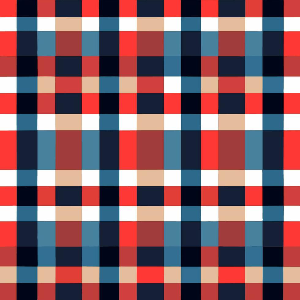 plaid checked pattern seamless fabric textured background modern design vector illustration