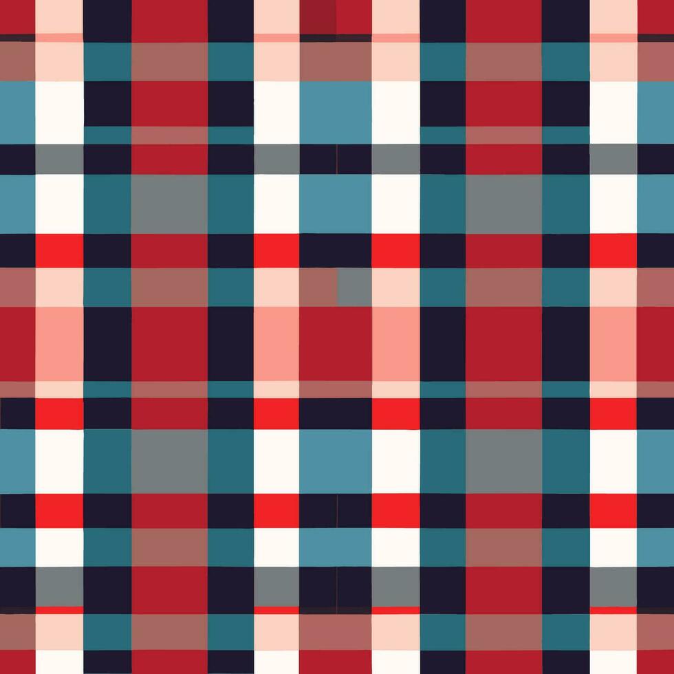 plaid checked pattern seamless fabric textured background modern design vector illustration