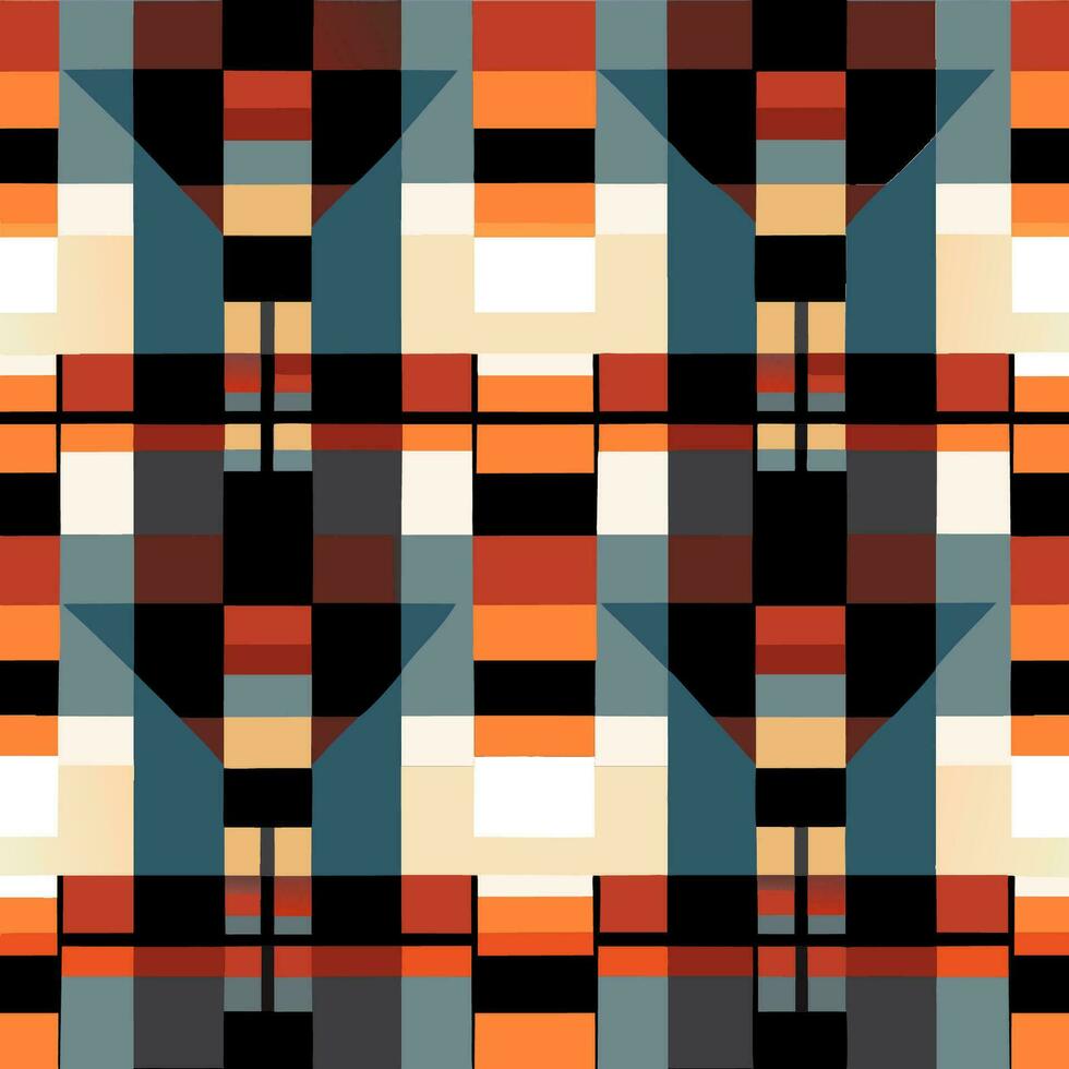 plaid checked pattern seamless fabric textured background modern design vector illustration