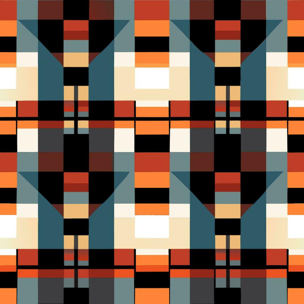 plaid checked pattern seamless fabric textured background modern design vector illustration