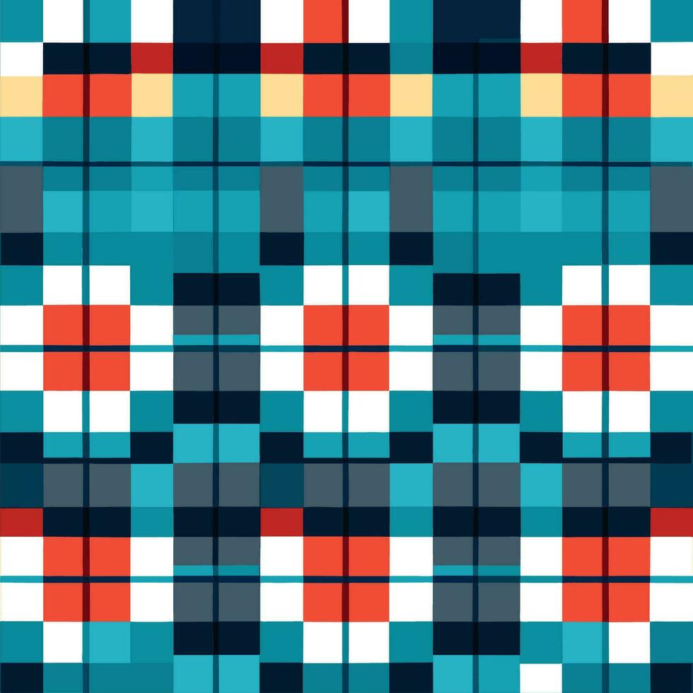 plaid checked pattern seamless fabric textured background modern design vector illustration