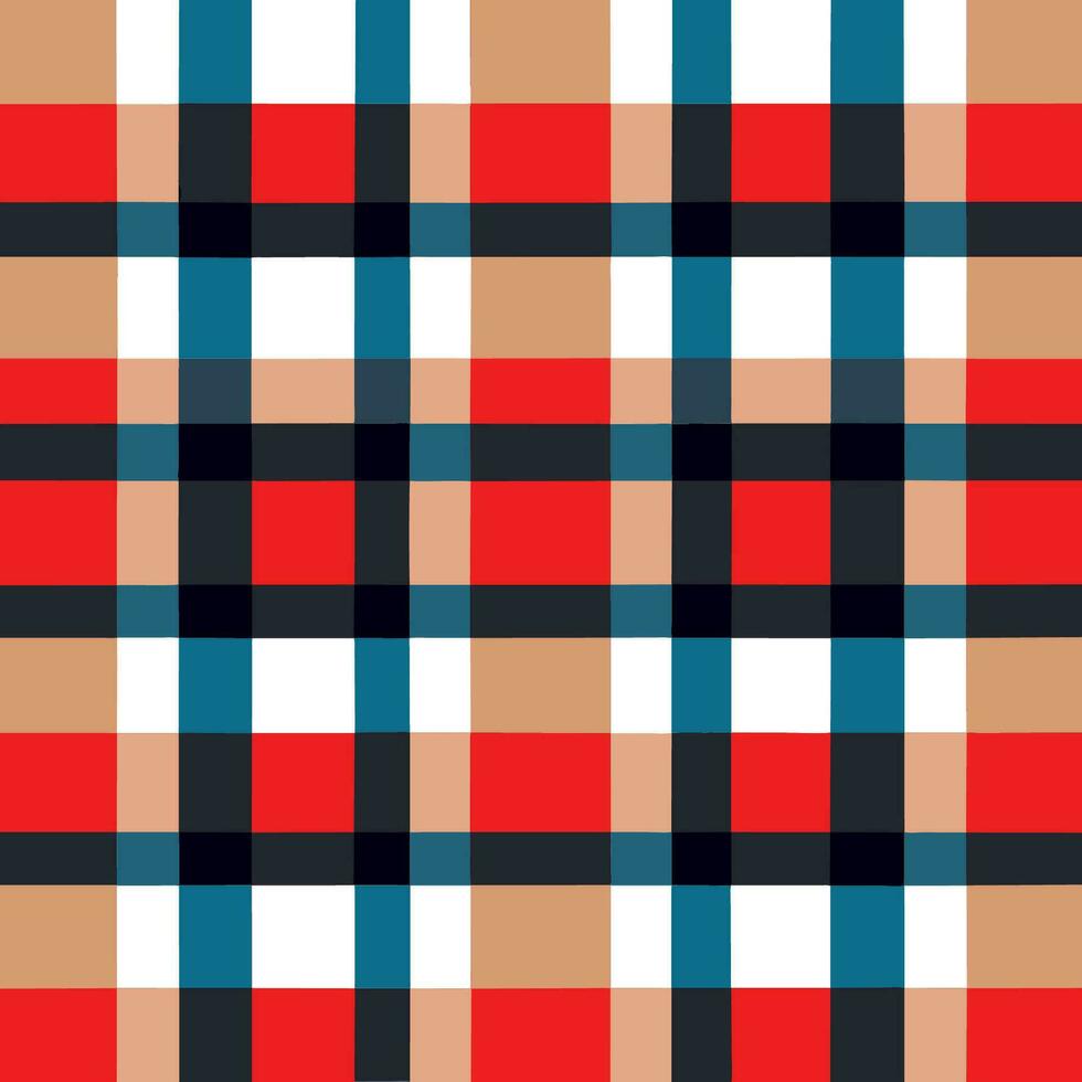 plaid checked pattern seamless fabric textured background modern design vector illustration