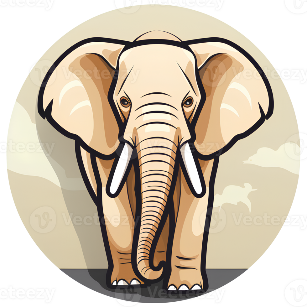 cartoon elephant ai generative 28274842 PNG