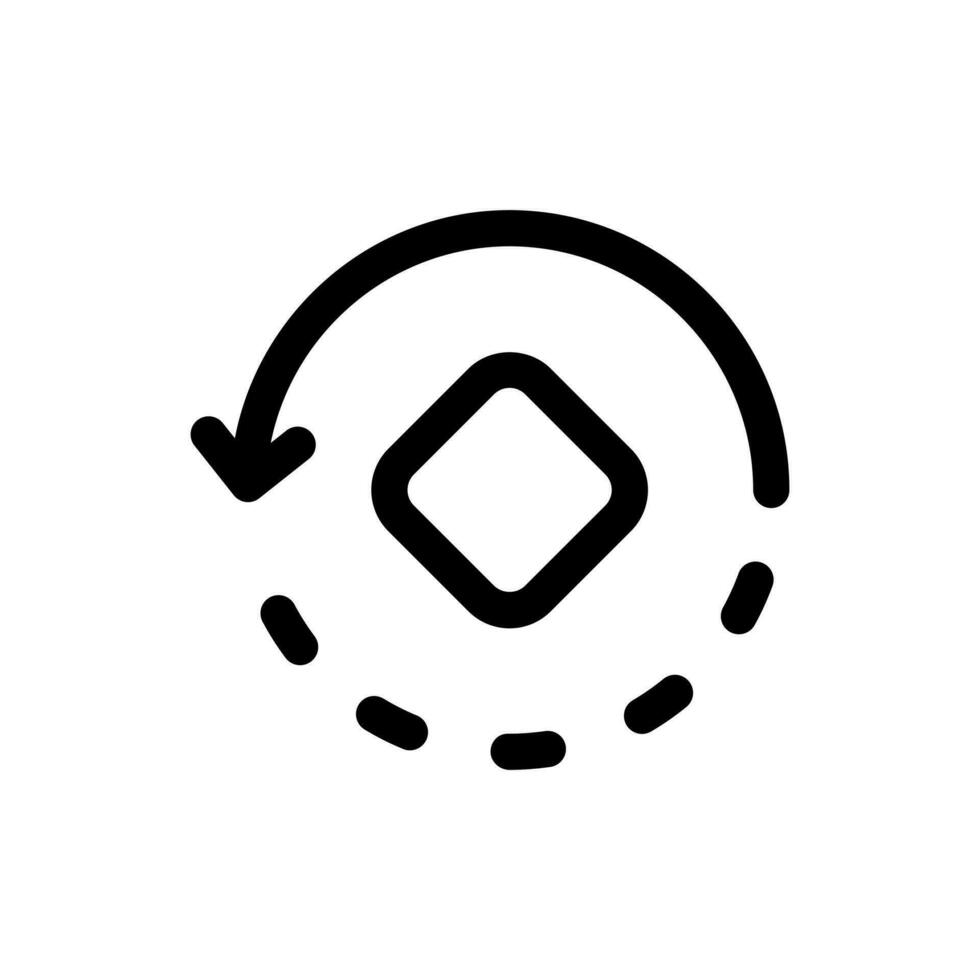 Rotate icon in trendy flat style isolated on white background. Rotate silhouette symbol for your website design, logo, app, UI. Vector illustration, EPS10.