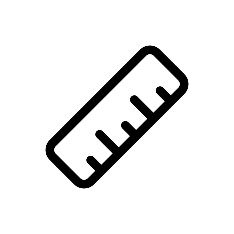 Ruler icon in trendy flat style isolated on white background. Ruler silhouette symbol for your website design, logo, app, UI. Vector illustration, EPS10.
