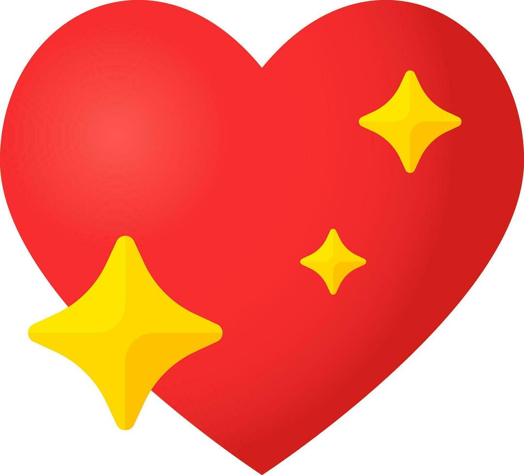 Sparkle Heart Emoji vector