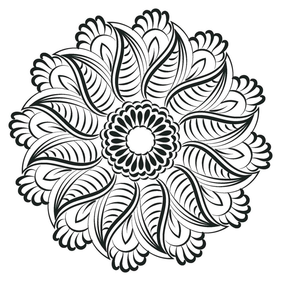 mandala el remolinos para imprimible vector