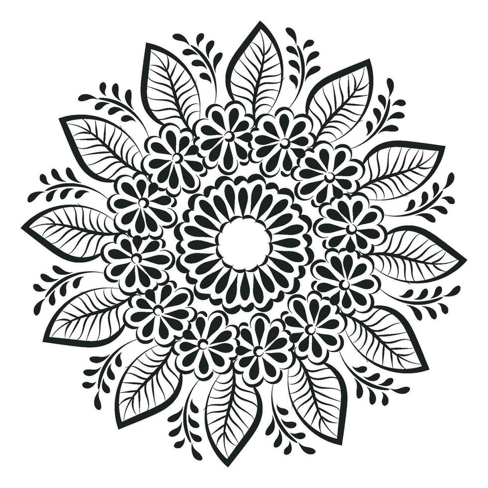 Mandala the swirls for printable vector