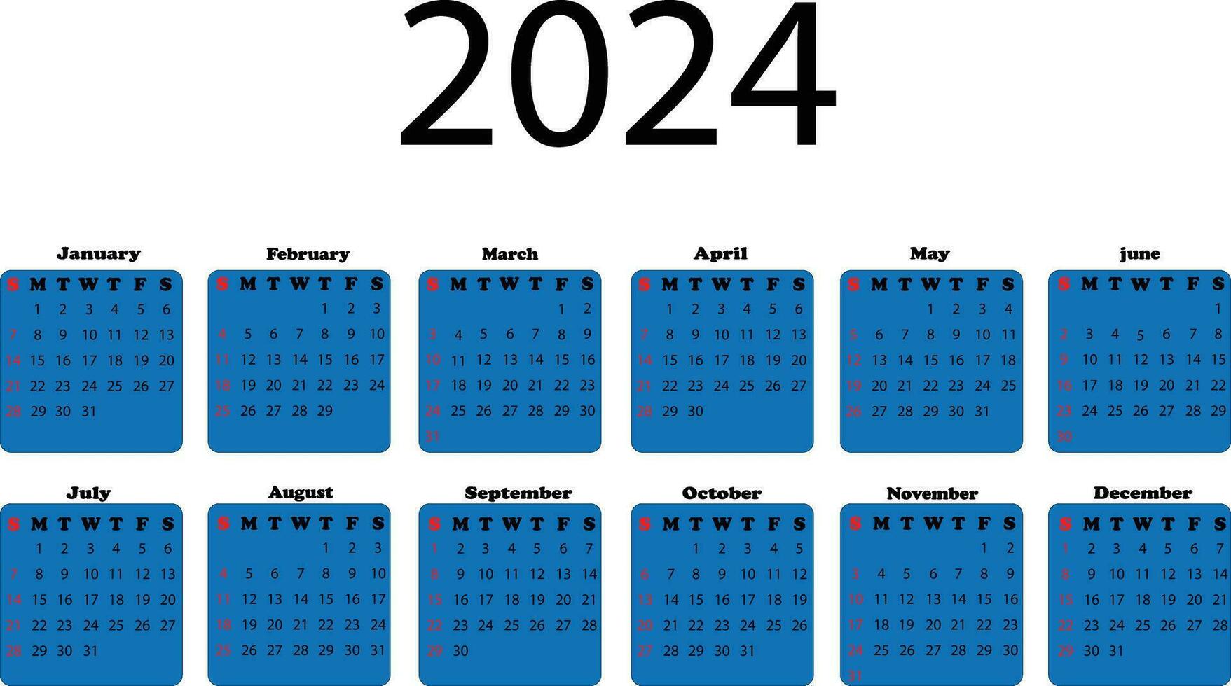 2024 calender design . 2024 new calender design . vector