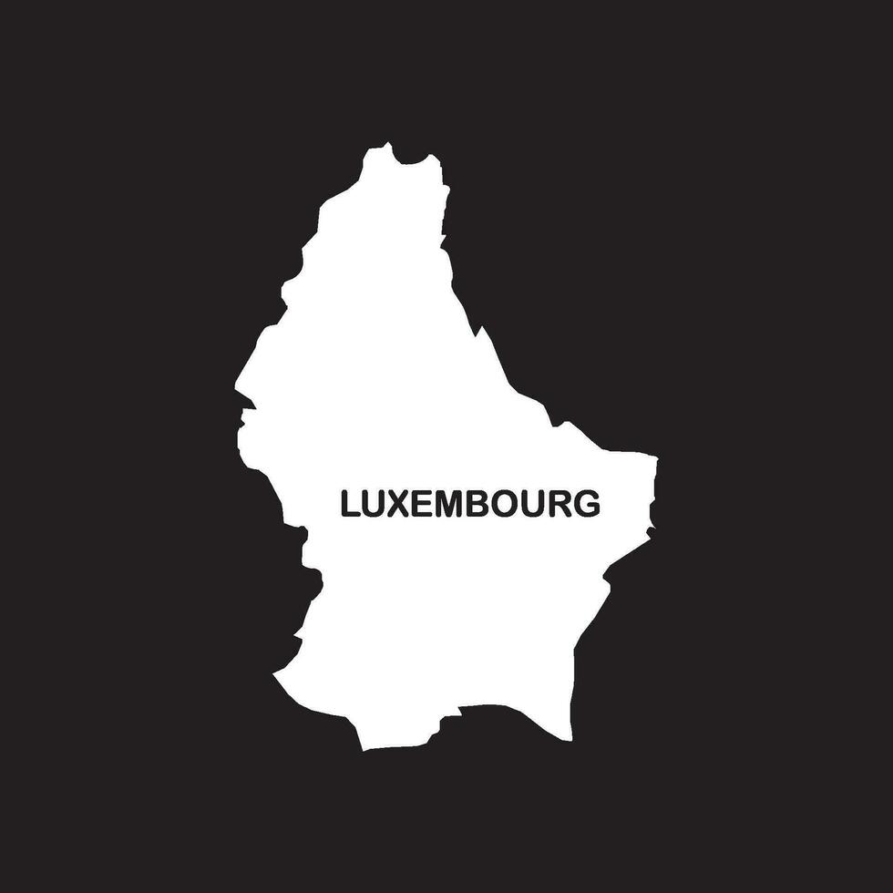 Luxemburgo mapa icono vector