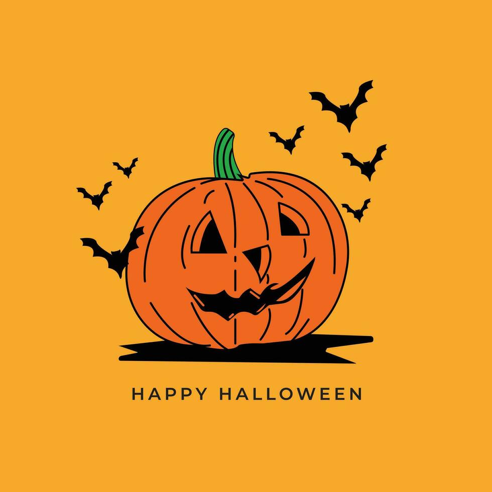 halloween background with pumpkin design vector