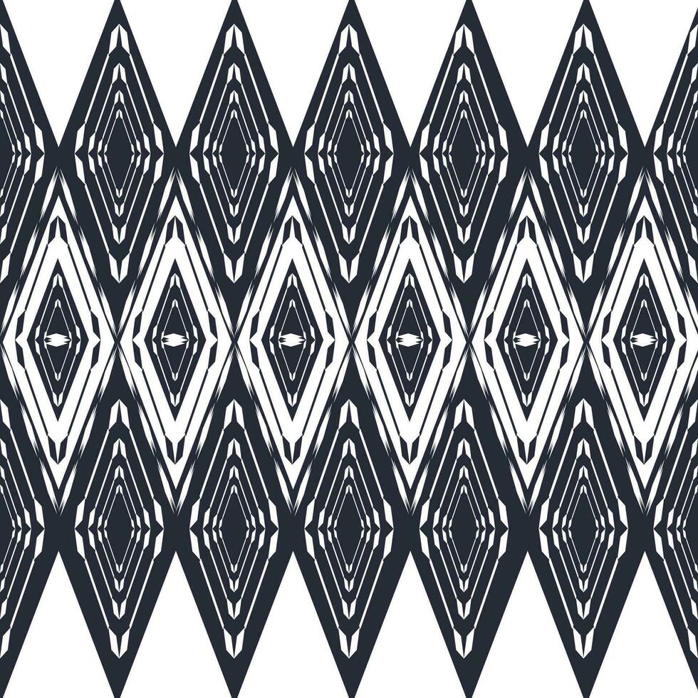 Ikat vector ethnic seamless pattern design. Ikat Aztec fabric carpet ornaments textile decorations wallpaper. Tribal boho native ethnic turkey traditional embroidery vector background