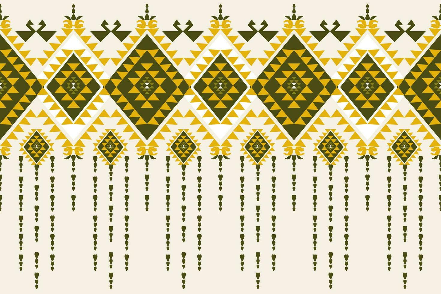 Geometric ethnic pattern traditional Design for background,carpet,wallpaper,clothing,wrapping,Batik,fabric,sarong,Vector illustration embroidery style. vector
