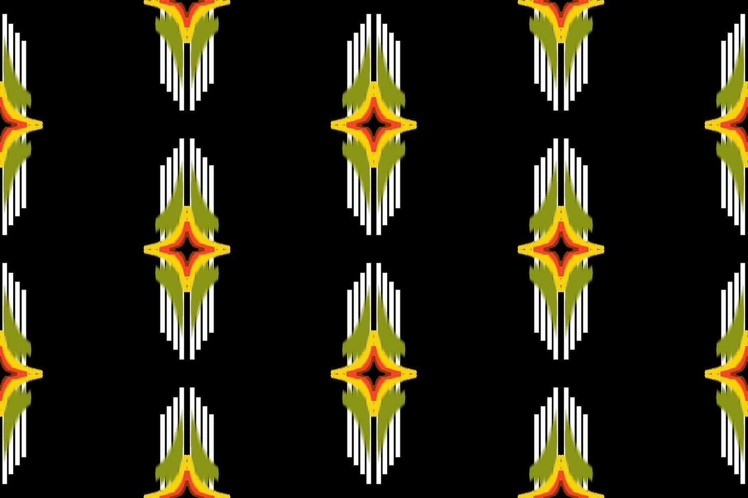 abstract geometric pattern design on black background For background or wallpaper, Ikat geometric folk ornament. Ethnic vector texture. Seamless pattern in Aztec style.