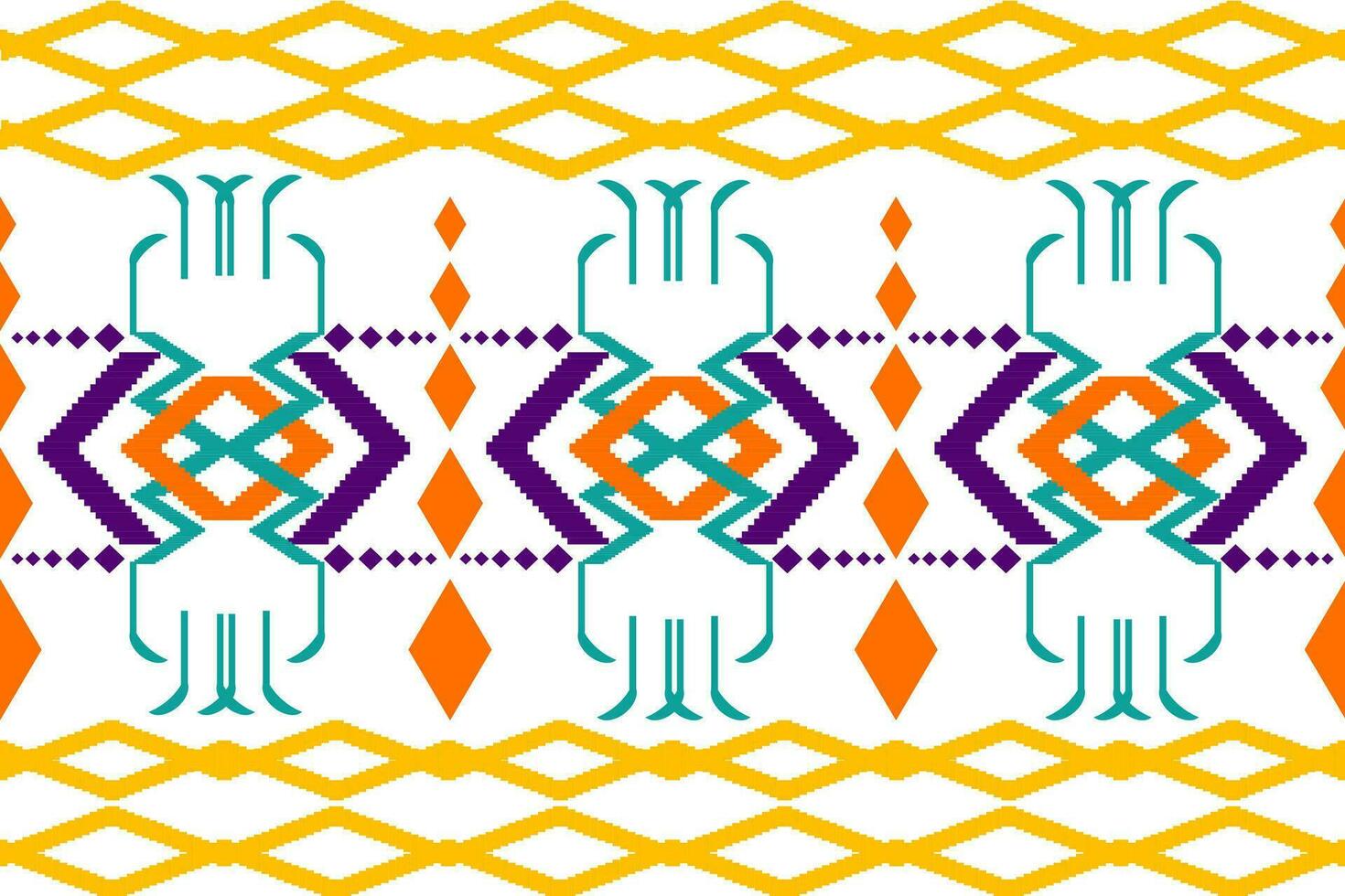 Geometric ethnic oriental pattern traditional Design for background,carpet,wallpaper,clothing,wrapping,Batik,fabric,Vector illustration embroidery style. vector
