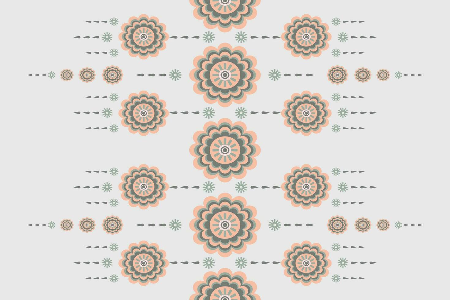 abstract art of flowers aztec geometric art print design for rugs, wallpapers, clothing, wraps, fabrics, covers, textiles vector